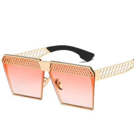 Women's Retro Sunglasses Brand Desginer Square Oversize Sunglasses Fashion Flat Square